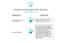 December Recitrees: Artichoke and Red Pepper Party Appetizer