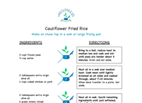 Recitrees: Cauliflower Fried Rice