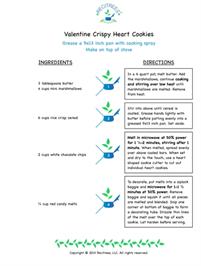 February Recitrees: Valentine Crispy Heart Cookies